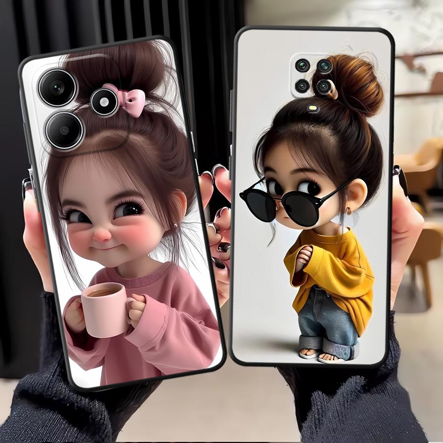 Phone Cases Xiaomi 14 - Cartoon Girl Pattern Funda Phone Cover