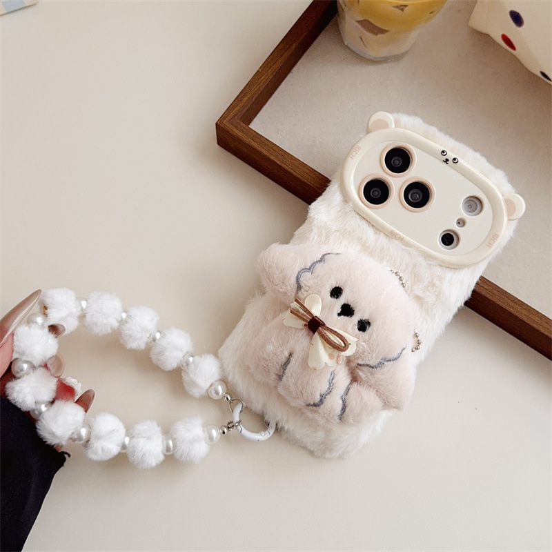 3D Cartoon Bowknot Puppy Warm  - đánh giá và giá Phone Cases Iphone 12
