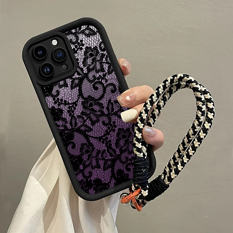 Black Purple Lace Hang Strap P - đánh giá và giá Phone Cases With Loop