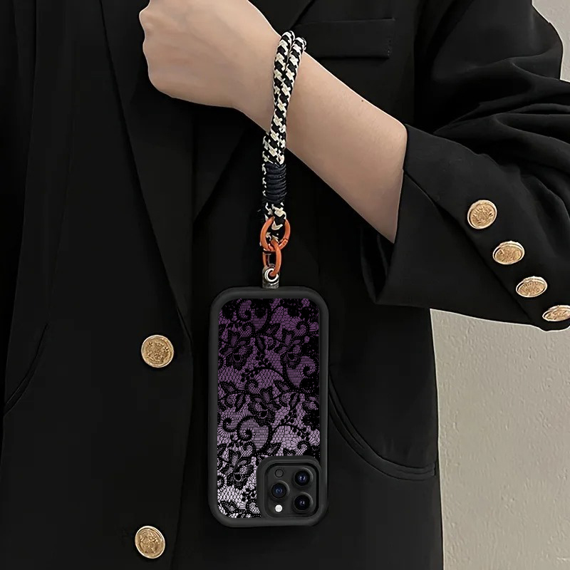 Black Purple Lace Hang Strap P - đánh giá và giá Phone Cases With Loop