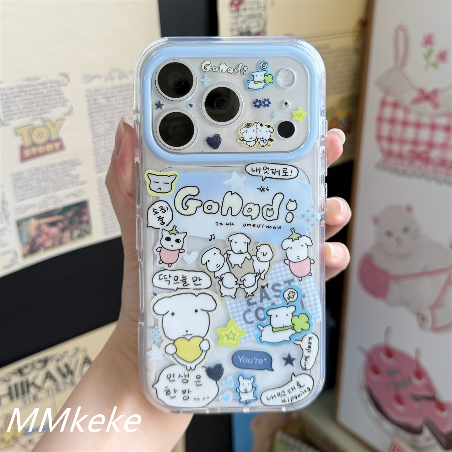 Korea ins Big Head Puppy Line  - đánh giá và giá Phone Cases Cool Girl