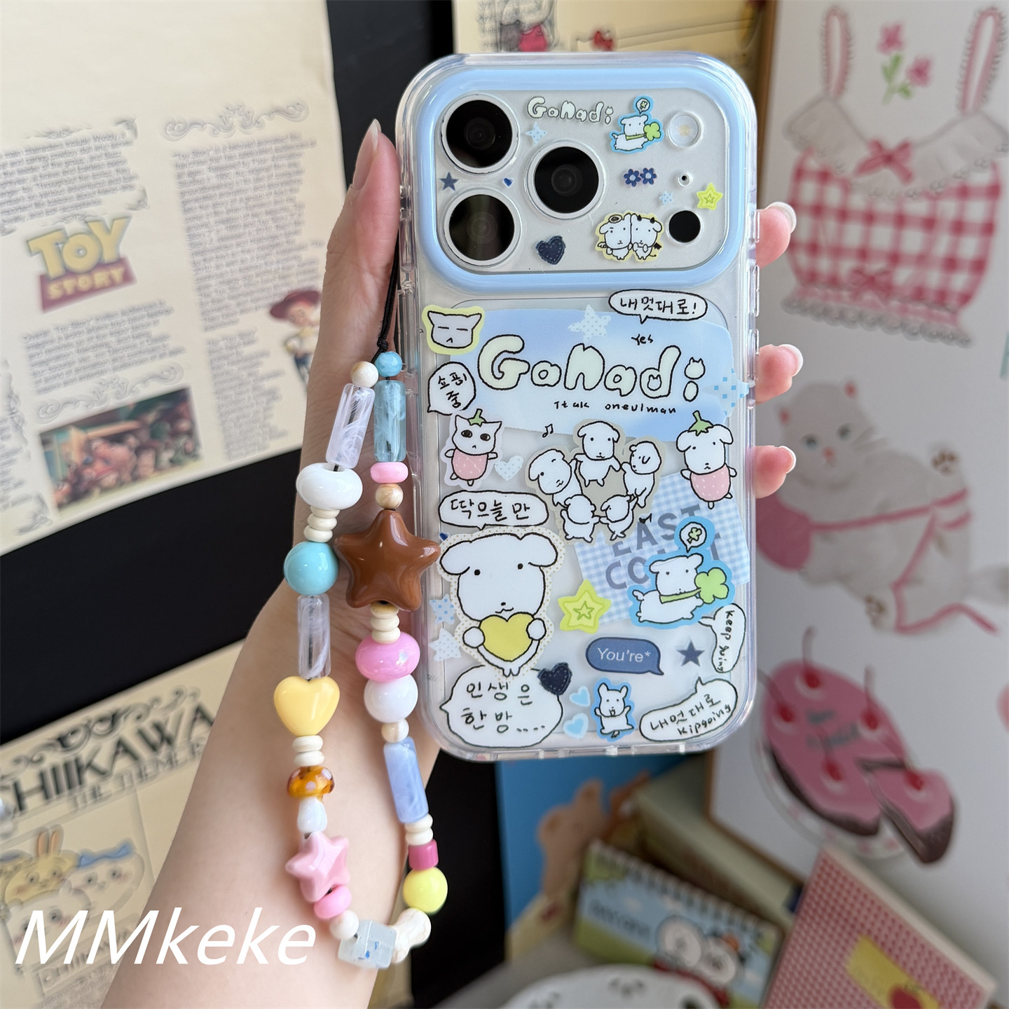 Korea ins Big Head Puppy Line  - đánh giá và giá Phone Cases Cool Girl
