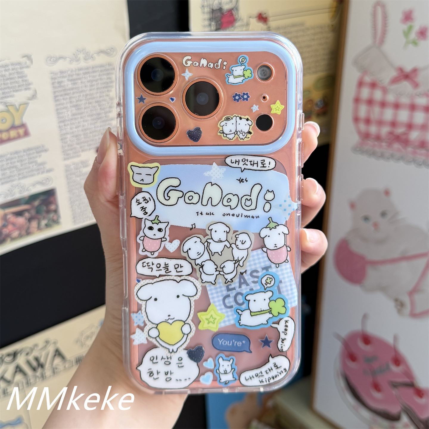 Korea ins Big Head Puppy Line  - đánh giá và giá Phone Cases Cool Girl