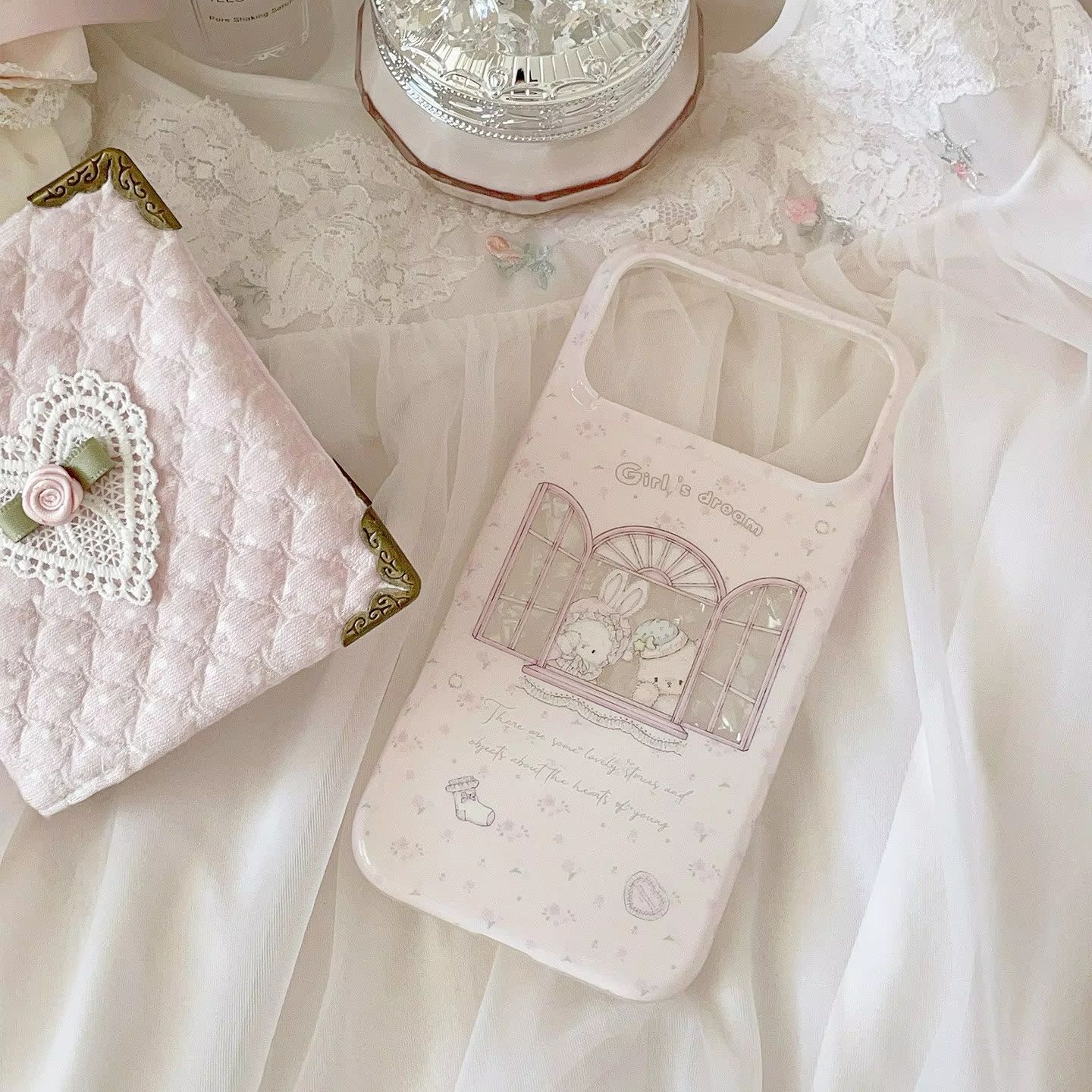 Kawaii Bunny Bear Floral Pink  - đánh giá và giá Phone Cases Cool Girl