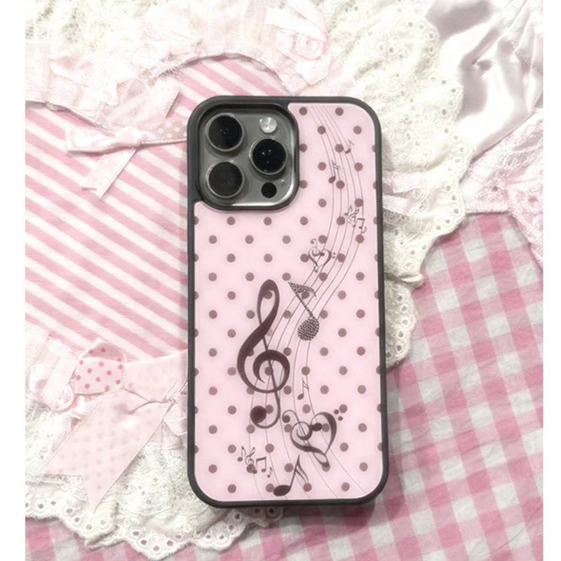 Korean ins Pink Brown Polka Do - đánh giá và giá Phone Cases Cool Girl