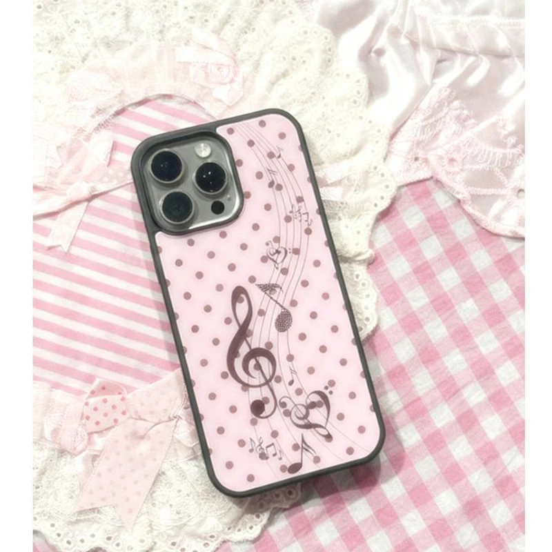 Korean ins Pink Brown Polka Do - đánh giá và giá Phone Cases Cool Girl
