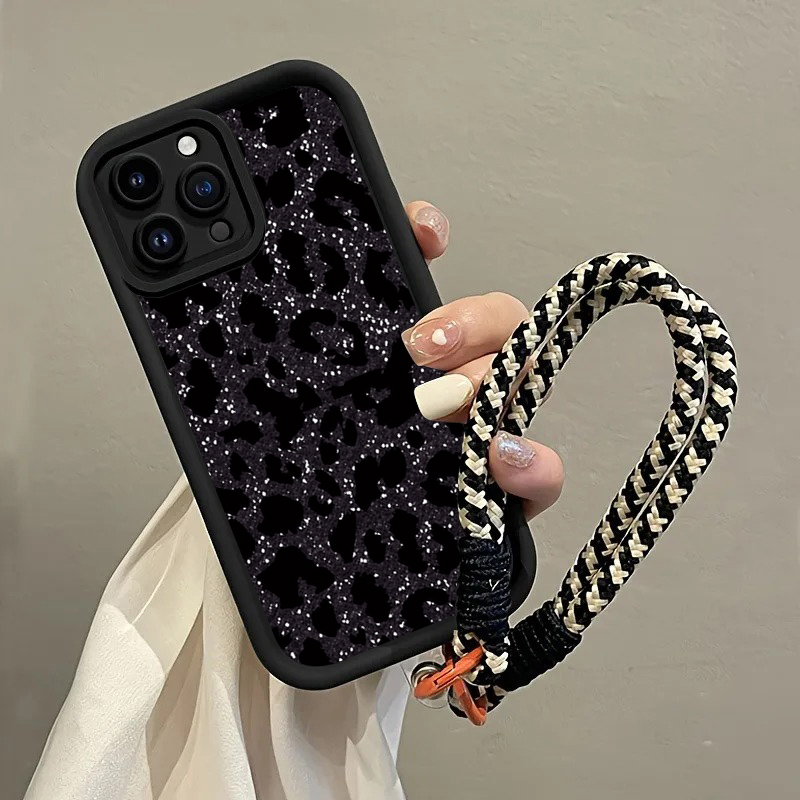 Black Spotted Leopard Hang Str - đánh giá và giá Phone Cases With Loop
