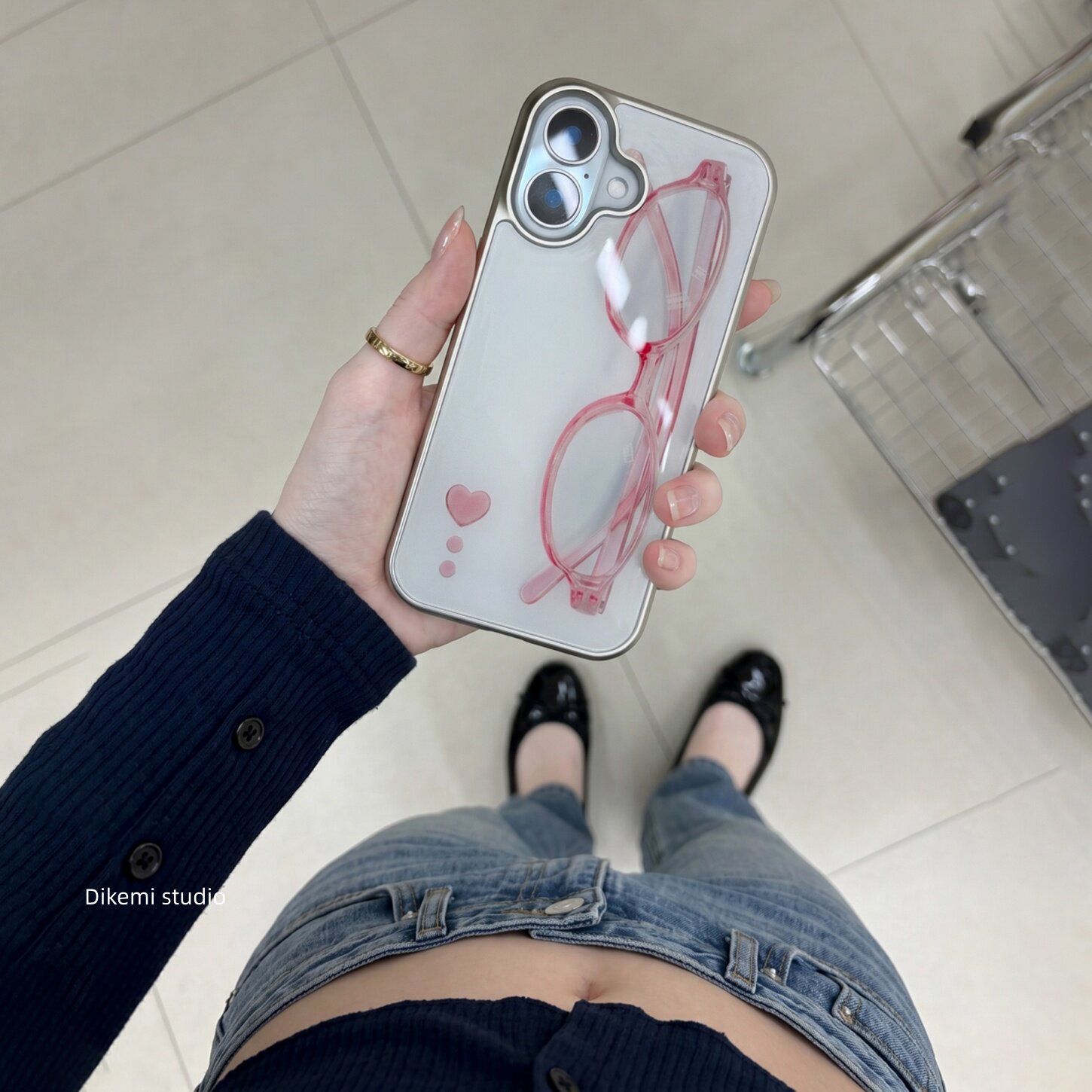 Korean ins Girl Heart Pink Gla - đánh giá và giá Phone Cases Cool Girl